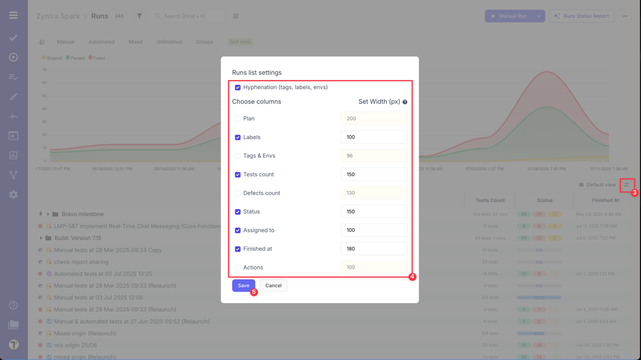 Testomat.io - Save changes