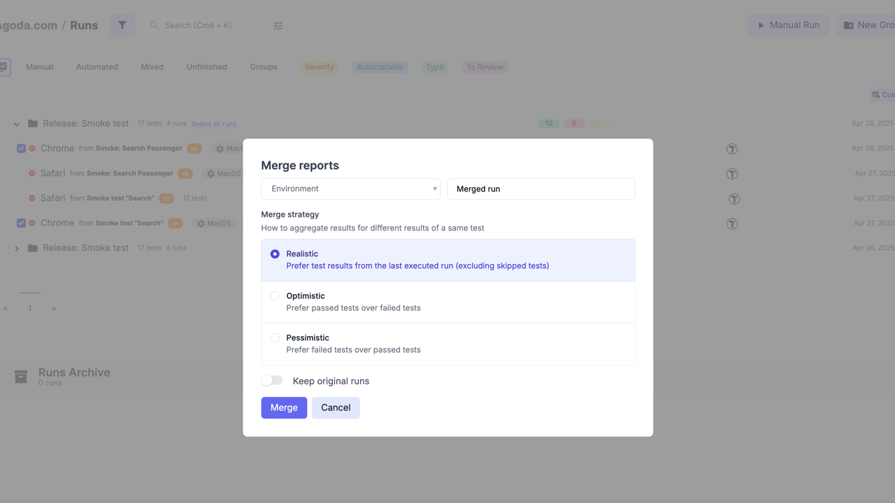 Testomat.io - merge str